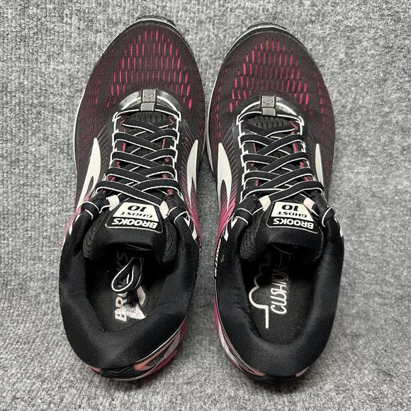 Brooks Ghost 10 Running Shoes Womens Size 9 Wide D Black Pink Sneakers 120246 - Picture 5 of 9